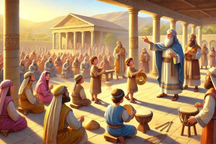 🧒📚 Historias bíblicas para maravillarse | 12.04.2026 | 📜 1 Crónicas | 🎶 Cap.23 – Cada uno tiene su tarea