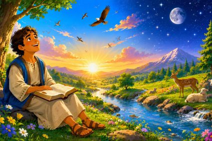 🧒📚 Historias bíblicas para maravillarse | 26.08.2026 | 🎻 Salmos | ☀️ Cap.19 – Los cielos y la Palabra cuentan la gloria de Dios